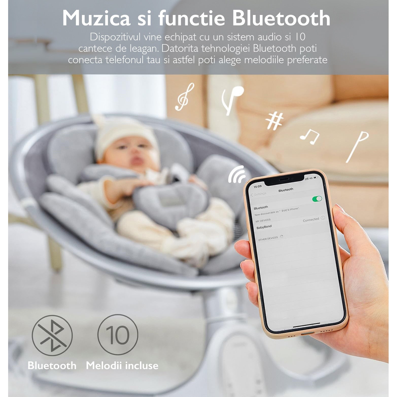Leagan Electric Bebelusi KidProtect Baby Bliss Leagan Electric Bebelusi KidProtect Baby Bliss